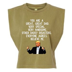 Funny Donald Trump Fathers Day Gag Gift Conservative Dad Garment-Dyed Women's Muscle Tee