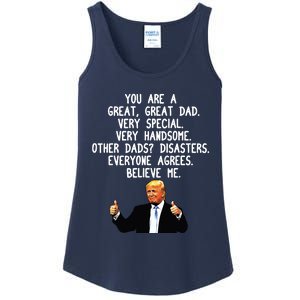 Funny Donald Trump Fathers Day Gag Gift Conservative Dad Ladies Essential Tank