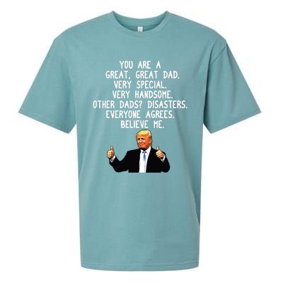 Funny Donald Trump Fathers Day Gag Gift Conservative Dad Sueded Cloud Jersey T-Shirt