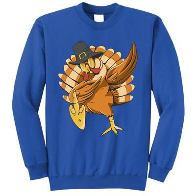 Funny Dabbing Turkey Adult Matching Thanksgiving Gift Sweatshirt