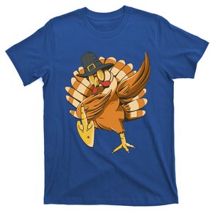 Funny Dabbing Turkey Adult Matching Thanksgiving Gift T-Shirt