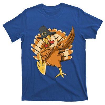 Funny Dabbing Turkey Adult Matching Thanksgiving Gift T-Shirt