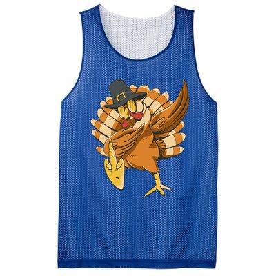 Funny Dabbing Turkey Adult Matching Thanksgiving Gift Mesh Reversible Basketball Jersey Tank