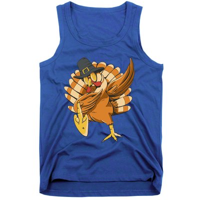 Funny Dabbing Turkey Adult Matching Thanksgiving Gift Tank Top