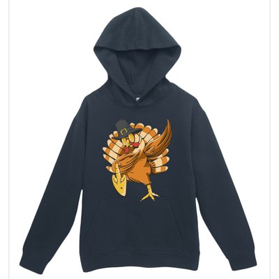 Funny Dabbing Turkey Adult Matching Thanksgiving Gift Urban Pullover Hoodie