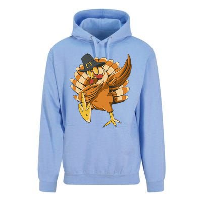 Funny Dabbing Turkey Adult Matching Thanksgiving Gift Unisex Surf Hoodie