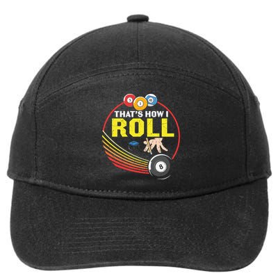 Father's Day That's How I Roll Snooker Billiards Gift For Dad 7-Panel Snapback Hat