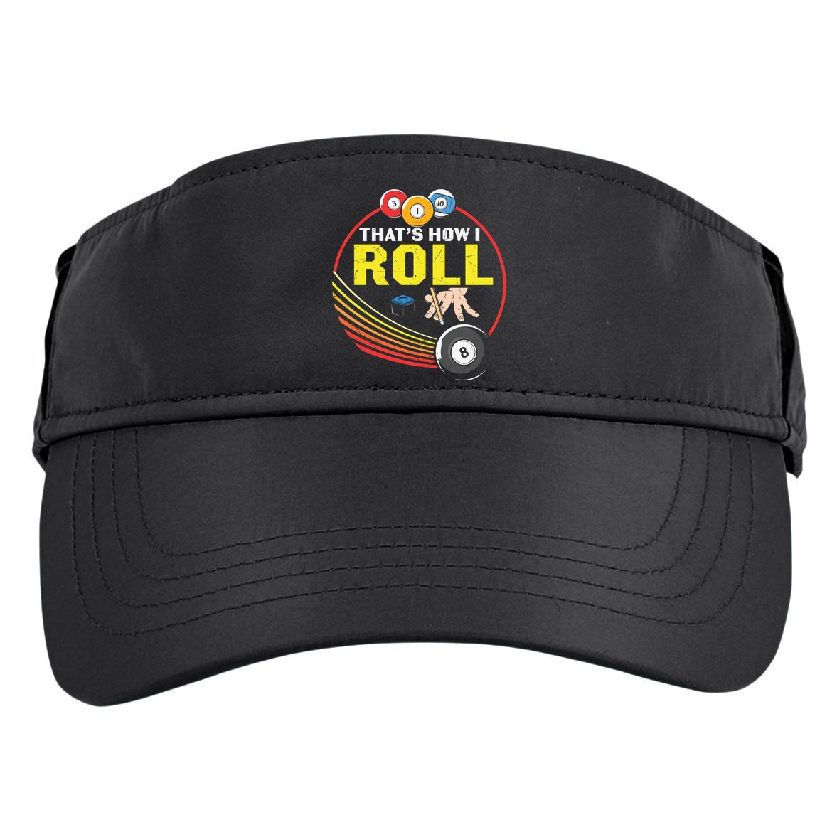 Father's Day That's How I Roll Snooker Billiards Gift For Dad Adult Drive Performance Visor