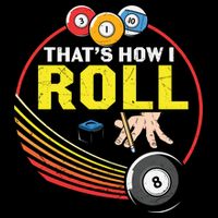 Father's Day That's How I Roll Snooker Billiards Gift For Dad Drawstring Bag