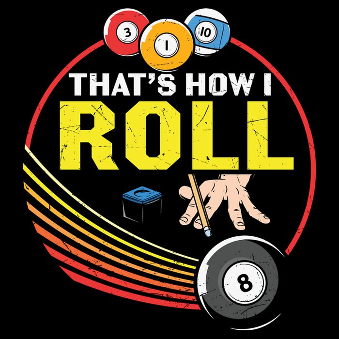 Father's Day That's How I Roll Snooker Billiards Gift For Dad Drawstring Bag