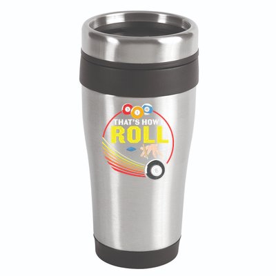 Father's Day That's How I Roll Snooker Billiards Gift For Dad 16oz Travel Tumbler