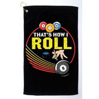 Father's Day That's How I Roll Snooker Billiards Gift For Dad Golf Towel