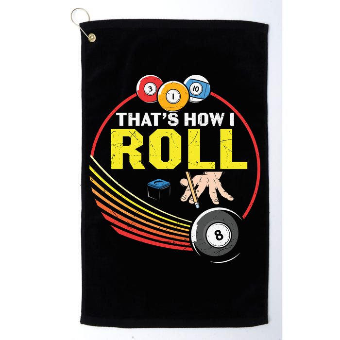Father's Day That's How I Roll Snooker Billiards Gift For Dad Golf Towel