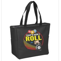 Father's Day That's How I Roll Snooker Billiards Gift For Dad Zip Tote Bag