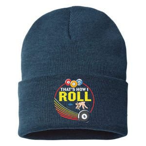 Father's Day That's How I Roll Snooker Billiards Gift For Dad Sustainable Knit Beanie