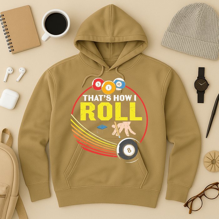 Father's Day That's How I Roll Snooker Billiards Gift For Dad Hoodie