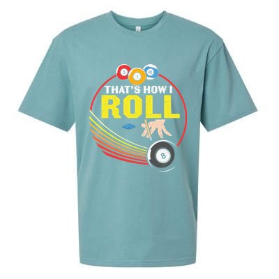 Father's Day That's How I Roll Snooker Billiards Gift For Dad Sueded Cloud Jersey T-Shirt