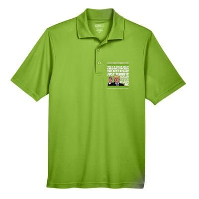 Funny Donald Trump Ugly Christmas Parody Speech Funny Gift Men's Origin Performance Pique Polo