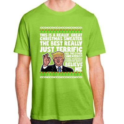 Funny Donald Trump Ugly Christmas Parody Speech Funny Gift Adult ChromaSoft Performance T-Shirt