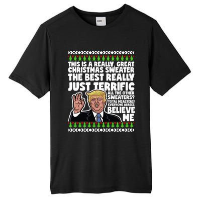 Funny Donald Trump Ugly Christmas Parody Speech Funny Gift Tall Fusion ChromaSoft Performance T-Shirt