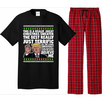 Funny Donald Trump Ugly Christmas Parody Speech Funny Gift Pajama Set