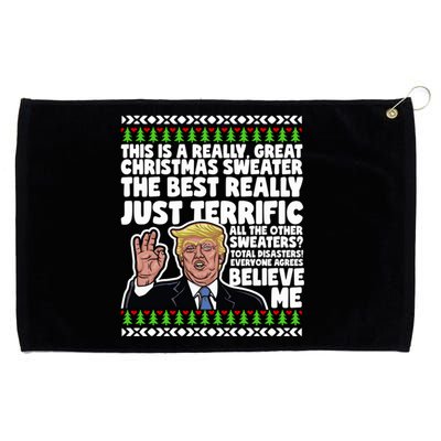 Funny Donald Trump Ugly Christmas Parody Speech Funny Gift Grommeted Golf Towel