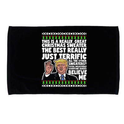 Funny Donald Trump Ugly Christmas Parody Speech Funny Gift Microfiber Hand Towel