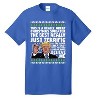 Funny Donald Trump Ugly Christmas Parody Speech Funny Gift Tall T-Shirt