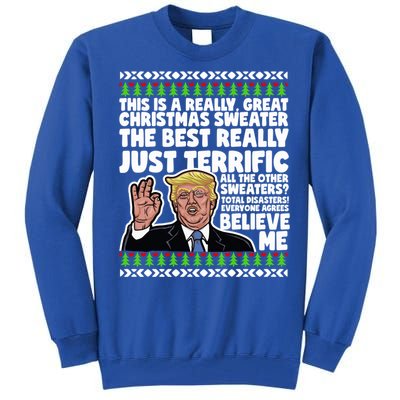 Funny Donald Trump Ugly Christmas Parody Speech Funny Gift Tall Sweatshirt