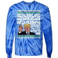 Funny Donald Trump Ugly Christmas Parody Speech Funny Gift Tie-Dye Long Sleeve Shirt