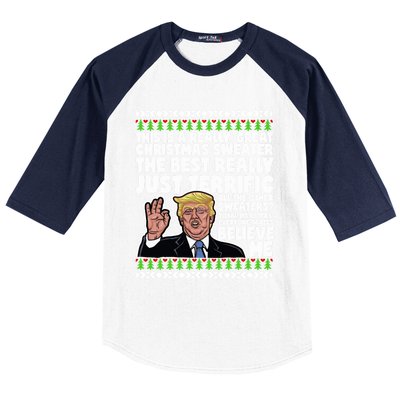 Funny Donald Trump Ugly Christmas Parody Speech Funny Gift Baseball Sleeve Shirt