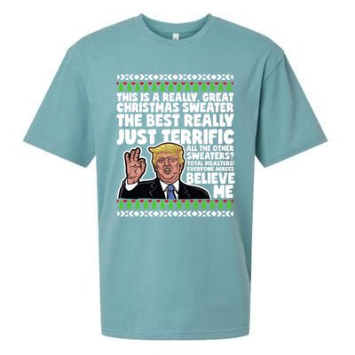 Funny Donald Trump Ugly Christmas Parody Speech Funny Gift Sueded Cloud Jersey T-Shirt