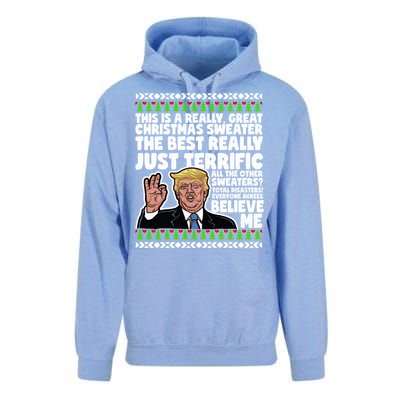 Funny Donald Trump Ugly Christmas Parody Speech Funny Gift Unisex Surf Hoodie