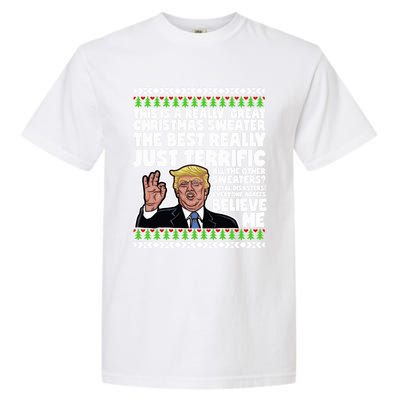 Funny Donald Trump Ugly Christmas Parody Speech Funny Gift Garment-Dyed Heavyweight T-Shirt