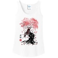 Fantasy Deer Tree Japanese Style Art Picture Painting Ladies Essential Tank