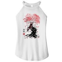 Fantasy Deer Tree Japanese Style Art Picture Painting Women's Perfect Tri Rocker Tank