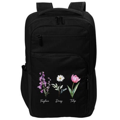 Foxglove Daisy Tulip Floral  Impact Tech Backpack
