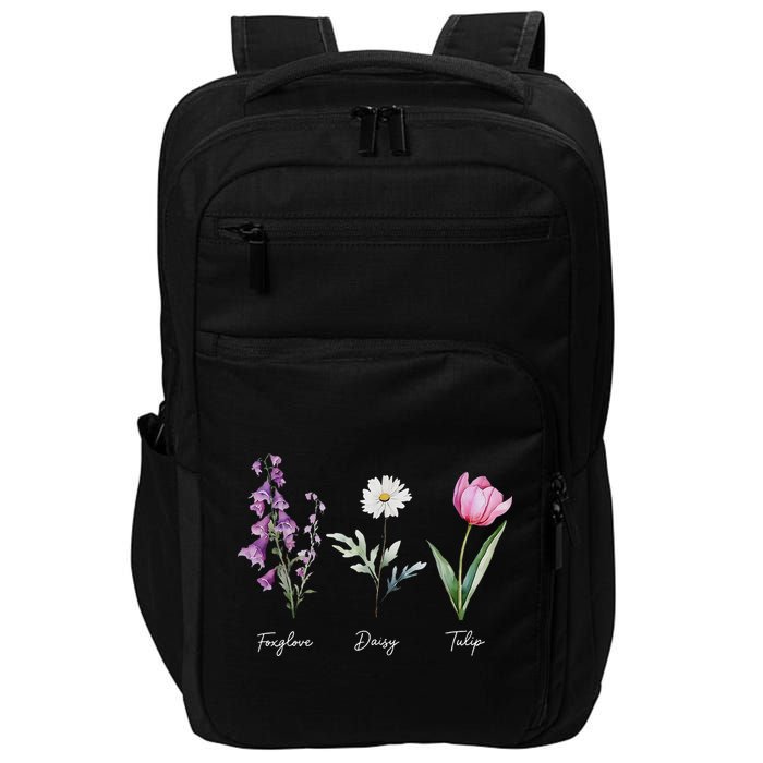 Foxglove Daisy Tulip Floral  Impact Tech Backpack