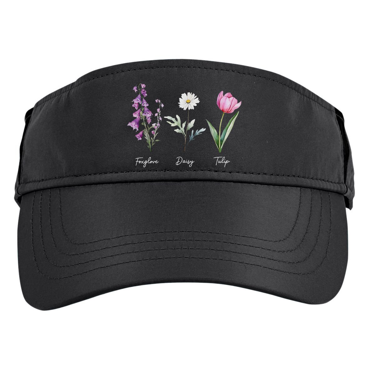 Foxglove Daisy Tulip Floral  Adult Drive Performance Visor