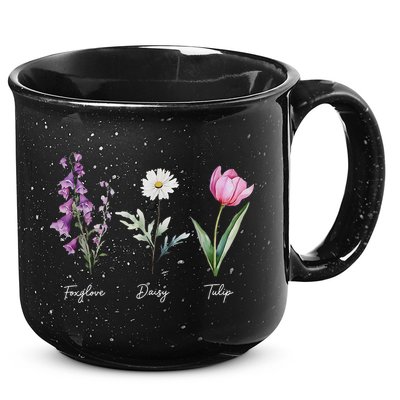 Foxglove Daisy Tulip Floral  15oz Campfire Ceramic Mug