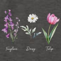 Foxglove Daisy Tulip Floral  Vector Backpack