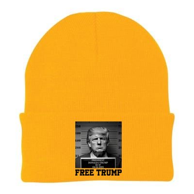 Free Donald Trump Mug Shot Knit Cap Winter Beanie