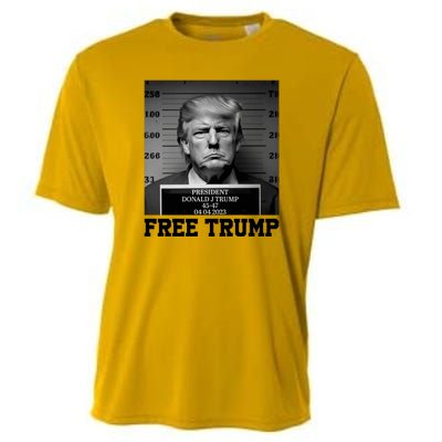 Free Donald Trump Mug Shot Cooling Performance Crew T-Shirt