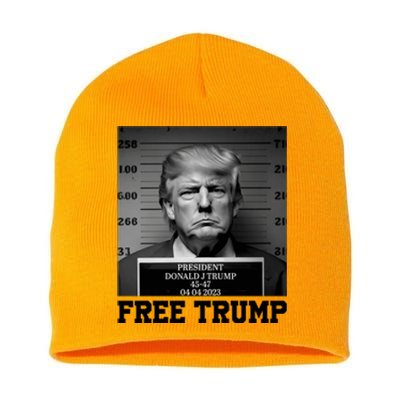 Free Donald Trump Mug Shot Short Acrylic Beanie