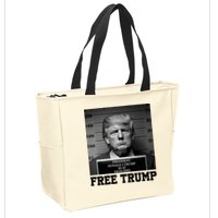 Free Donald Trump Mug Shot Zip Tote Bag