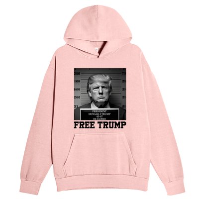 Free Donald Trump Mug Shot Urban Pullover Hoodie