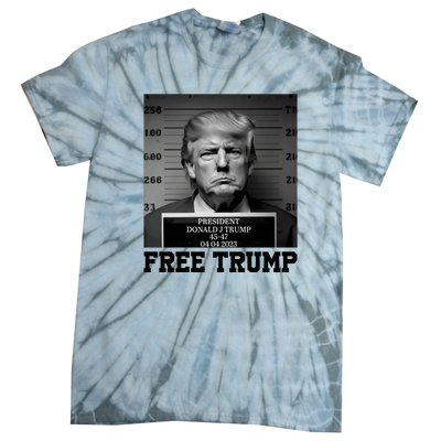 Free Donald Trump Mug Shot Tie-Dye T-Shirt