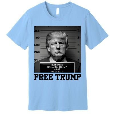 Free Donald Trump Mug Shot Premium T-Shirt