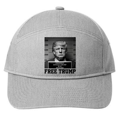 Free Donald Trump Mug Shot 7-Panel Snapback Hat