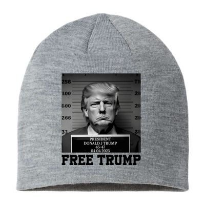 Free Donald Trump Mug Shot Sustainable Beanie